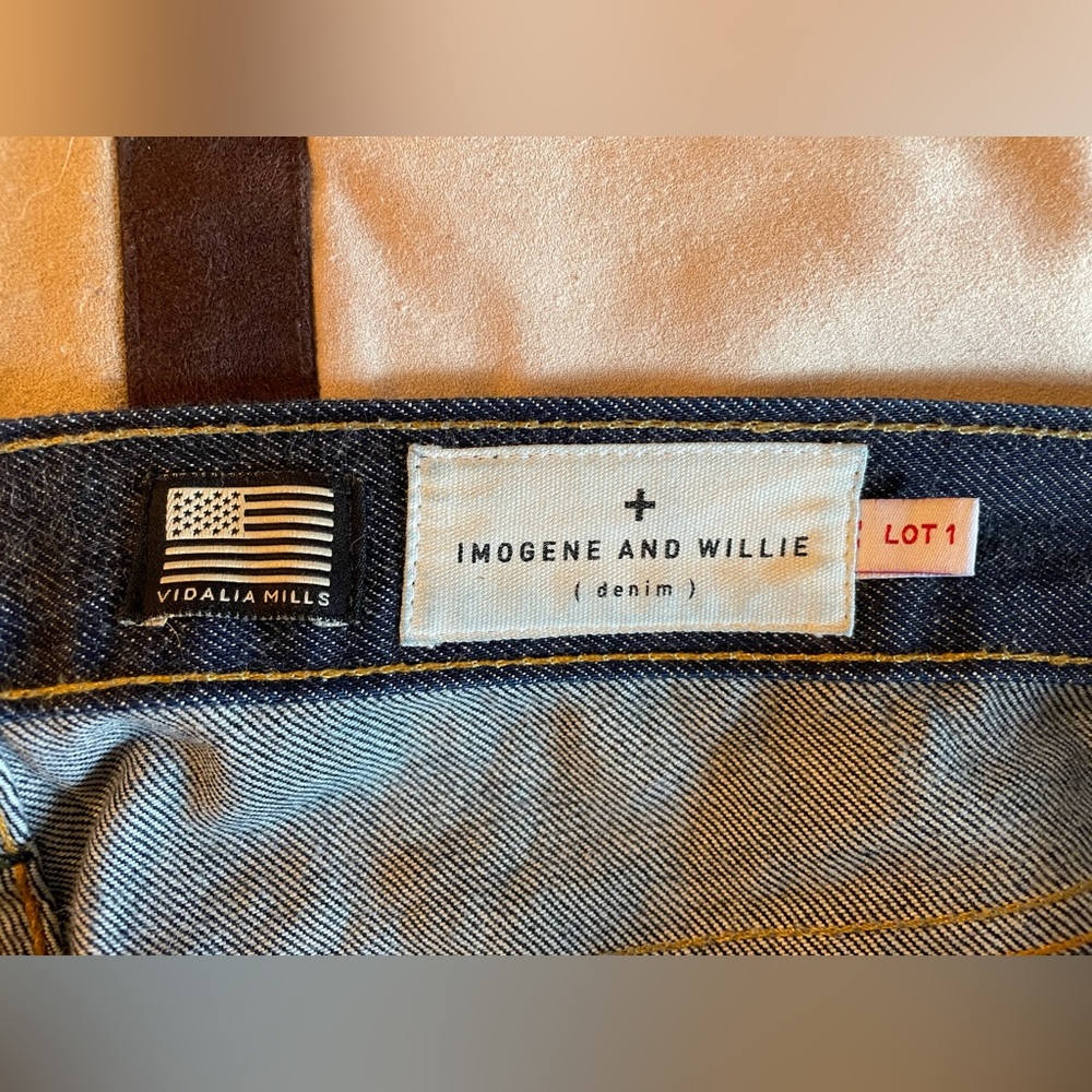 Imogene+Willie Henry indigo rigid usa lot 1, 32, hemmed to 31, relaxed tapered